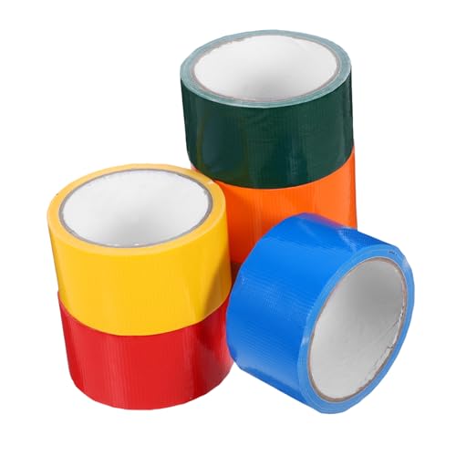 HEATSHAKING 6 Rollen Bunte Gewebeklebebänder Pack Wasserdichtes Dekoratives Klebeband für Bastelprojekte Verpackung Dekoration bei Hochzeiten Veranstaltungen von HEATSHAKING