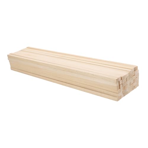 HEATSHAKING 60 Stück Diy Holzstäbe Unbehandelte Hartholzdübel für Bastelprojekte Bruchfest für Miniaturmodelle Fotorequisiten Dekorationen von HEATSHAKING
