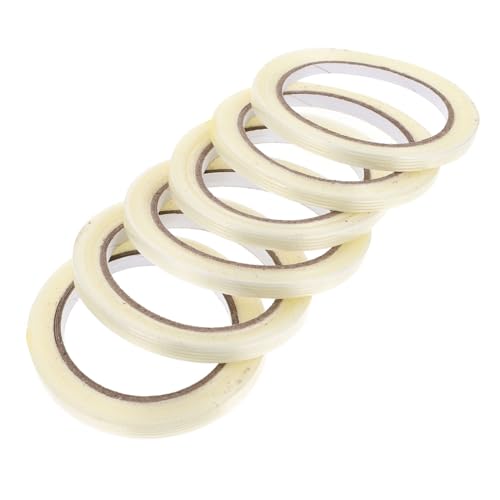 HEATSHAKING 6Rollen Starkes Klebeband Professionelles Transparentes Fiberglasband Breit für Verpackungen Modellbau Hohe Viskosität Tragfähigkeit Vielseitig von HEATSHAKING