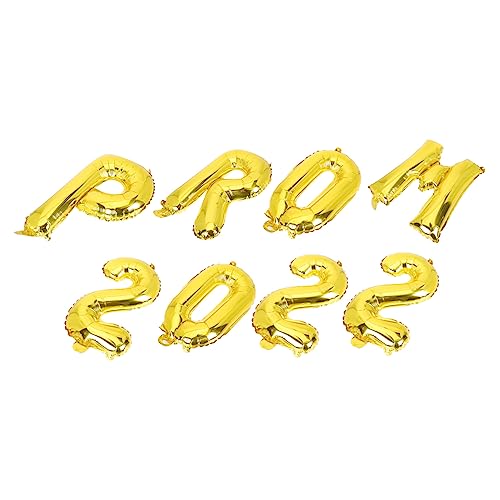 HEATSHAKING 8 Stück Teiliges Graduation Ballon Gold Prom Langlebige Party Ballons für Abschlussfeier Dekoration Leichte Folienballons Geeignet für Innen und Außenbereich Festliche von HEATSHAKING
