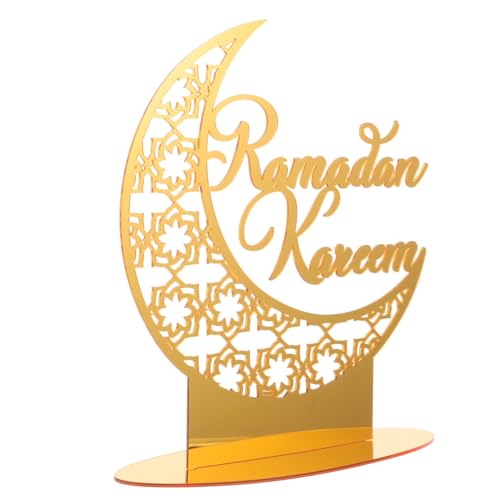HEATSHAKING Eid Mubarak Dekoration Tischaufsteller mit Mond und Stern Design für Festtagsdeko im Wohnzimmer Schlafzimmer und Feiertagsornament für Ramadan Feierlichkeiten HEATSHAKING Eid Mubarak Dekoration Tischaufsteller mit Mond und Stern Design für Festtagsdeko im Wohnzimmer Schlafzimmer und Feiertagsornament für Ramadan Feierlichkeiten von HEATSHAKING