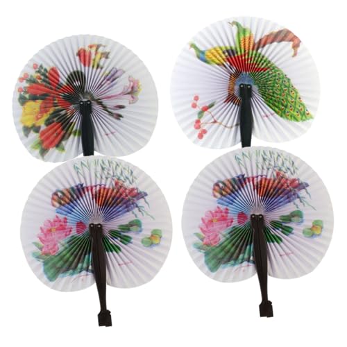 HEATSHAKING Faltbare Chinesische Handventilatoren im Floral Design Hochzeitsgeschenke Dekoration für Partys und Tanzveranstaltungen Leicht und Tragbar von HEATSHAKING
