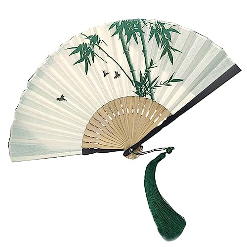 HEATSHAKING Faltbarer Vintage Handfächer Quaste Chinesischer Fächer für Tanz Party und Hochzeiten Leicht und Langlebig für Sommerveranstaltungen und Dekoratives Accessoire HEATSHAKING Faltbarer Vintage Handfächer Quaste Chinesischer Fächer für Tanz Party und Hochzeiten Leicht und Langlebig für Sommerveranstaltungen und Dekoratives Accessoire von HEATSHAKING