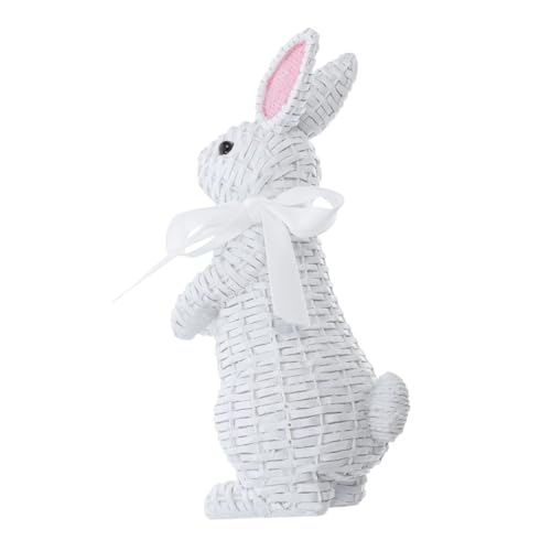 HEATSHAKING Kaninchen-Ornament Aus Rattanimitat Osterschmuck Rattan-Kaninchen Hasenfiguren Osterhasen-tischdekoration Frühlingsdeko Für Zu Hause Tischdeko Zu Ostern Ostern-Rattan Weiß Harz HEATSHAKING Kaninchen-Ornament Aus Rattanimitat Osterschmuck Rattan-Kaninchen Hasenfiguren Osterhasen-tischdekoration Frühlingsdeko Für Zu Hause Tischdeko Zu Ostern Ostern-Rattan Weiß Harz von HEATSHAKING