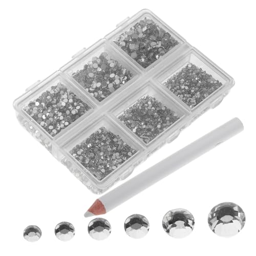 HEATSHAKING Teiliges Nageldesign Strasssteine mit Kristallglas in Fächern Klare Flache Rückseite für DIY Nail Art Langlebig Vielseitig Einsetzbar für Kunstvolle Nail Charms und von HEATSHAKING