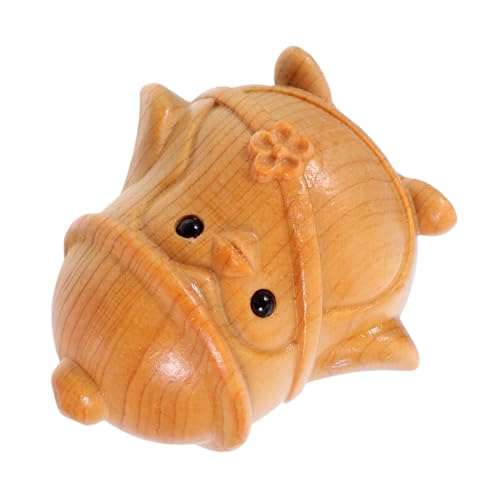HEATSHAKING Thuja-Pinguin-Statue Tierfiguren Aus Holz Exquisite Tierskulptur Aus Holz Tierspielzeug Pinguin-tischdekoration Tierskulpturen Holzfiguren Dekorative Statue Holzpinguin Brown von HEATSHAKING