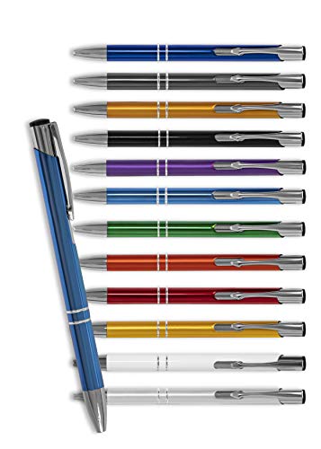 HEAVYTOOL Kugelschreiber SIGNATURE ELEGANCE hellblau Aluminium eloxiert [50 Stück] Strichstärke: M ca. 0,6mm Tinte: blau von HEAVYTOOL