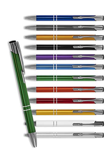 Kugelschreiber SIGNATURE ELEGANCE hellgrün Aluminium [10 Stück] Strichstärke: M ca. 0,6mm | Tinte: blau | HEAVYTOOL® von HEAVYTOOL