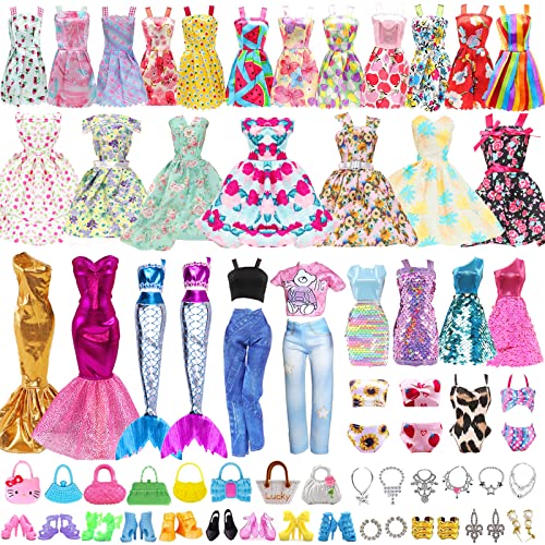 44 Stück Kleidung & Zubehör für Puppen, Kleidungsstücke für Puppen mit Kleider Blumen Outfits Kleider Pailletten Abendkleider Bikinis Minikleider Schuhe Taschen Schmuck für Puppen Mädchen 11,5 Zoll 44 Stück Kleidung & Zubehör für Puppen, Kleidungsstücke für Puppen mit Kleider Blumen Outfits Kleider Pailletten Abendkleider Bikinis Minikleider Schuhe Taschen Schmuck für Puppen Mädchen 11,5 Zoll von HEAWAA