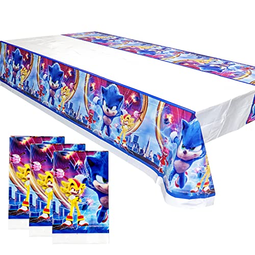 3 Stück Tischdecke Sonic The Hedgehog, 108 * 180cm Tischdecke Wasserdicht Kunststoff Rechteckige Geburtstag Tischdecke Geeignet für Kinder Jungen Mädchen Mottoparty Dekoration Picknick 3 Stück Tischdecke Sonic The Hedgehog, 108 * 180cm Tischdecke Wasserdicht Kunststoff Rechteckige Geburtstag Tischdecke Geeignet für Kinder Jungen Mädchen Mottoparty Dekoration Picknick von HEAWAA