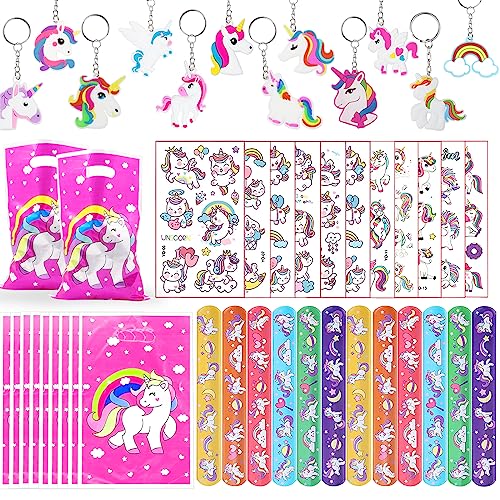 HEAWAA 44 Stück Einhorn Party Mitgebsel Kindergeburtstag, Party Gastgeschenke Set mit Schlüsselanhänger Schnapparmbänder Geschenktüten Tattoo Aufkleber für Kinder Jungen Mädchen Geburtstagsdeko HEAWAA 44 Stück Einhorn Party Mitgebsel Kindergeburtstag, Party Gastgeschenke Set mit Schlüsselanhänger Schnapparmbänder Geschenktüten Tattoo Aufkleber für Kinder Jungen Mädchen Geburtstagsdeko von HEAWAA