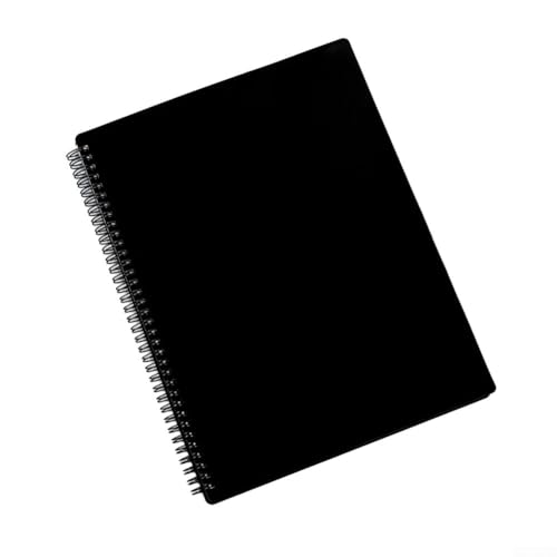 Organisationswerkzeug, transparent, mehrschichtig, Einlegemappe zum Aufbewahren von Notenblättern und Dokumenten (20 Seiten, schwarz) von HEBEOT