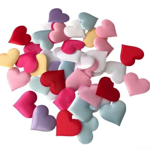 Romantische Dekoration, künstliche 3D-Herzblüten für Hochzeiten und besondere Feiern, bunt, 200 Stück von HEBEOT