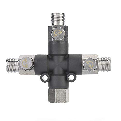 1/8 Airbrush-Verteiler 3-Wege-Luftschlauchverteiler mit Drehknopfventil 3-Wege-Luftschlauchverteiler aus Metall Airbrush-Anschluss Anschlusszubehör 1/8 Airbrush-Verteiler 3-Wege-Luftschlauchverteiler mit Drehknopfventil 3-Wege-Luftschlauchverteiler aus Metall Airbrush-Anschluss Anschlusszubehör von HEEPDD