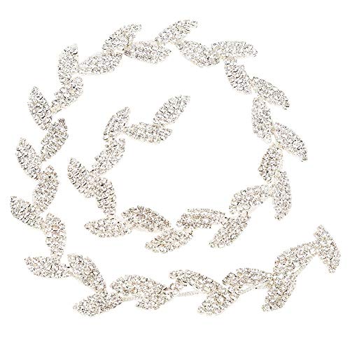 1 Yard Trim, Tree Leaf Shape elegante Crystal Clear Glas Applique Braut Kette für Hochzeitskleid Halskette HeadwearStrasssteine 1 Yard Trim, Tree Leaf Shape elegante Crystal Clear Glas Applique Braut Kette für Hochzeitskleid Halskette HeadwearStrasssteine von HEEPDD