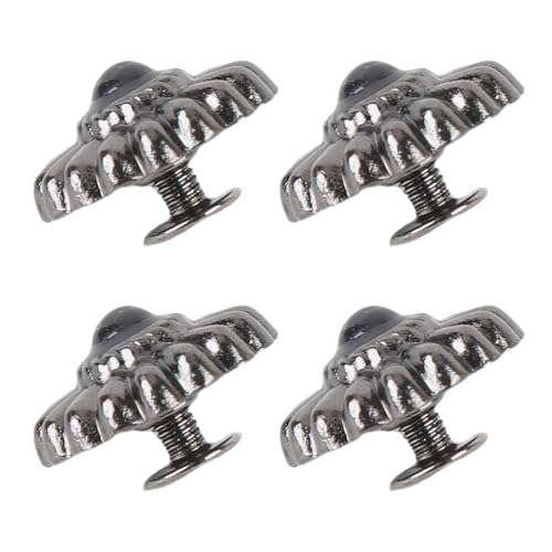 10 Sets Metallschraubenknopf, Gunmetal 0,65 -Zoll -Blütenmusterknöpfe 0,18 Zoll Gekreuzte Schrauben Abnehmbares Design für Beutel- und Kofferdekoration Verwenden Sie von HEEPDD