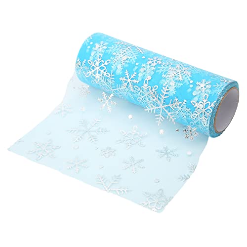 10 -Yard -glänzender Glitzer Schneeflocken Tüllbrötchen, DIY Geschnittene Größe, für Hochzeitsdekorationen, Geschenke 10 -Yard -glänzender Glitzer Schneeflocken Tüllbrötchen, DIY Geschnittene Größe, für Hochzeitsdekorationen, Geschenke von HEEPDD