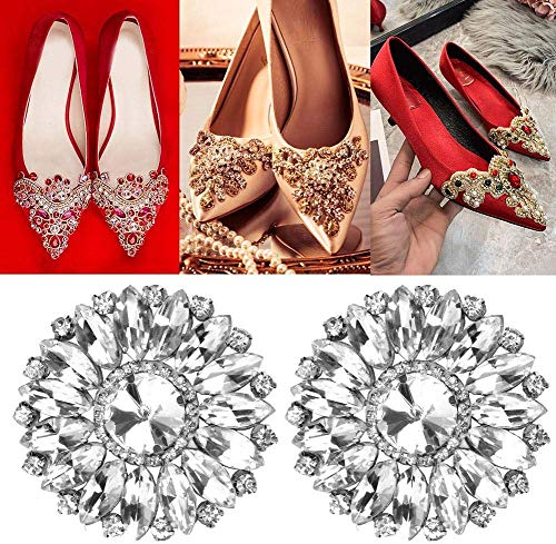 2 stücke Kristall Applikationen DIY Nähen auf Faux Perle Aufnäher für Schuhe Taschen Hüte Kleidung Schmuck Zubehör[# 1]Verzierungen von HEEPDD