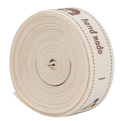 5 Yards Wolle Band, 1,5 cm Breite natürliche Baumwolle handgemachte Schriftarten Band Geschenk vorhanden Package Supply Kleidung Label für Handwerk Geschenkpapier Haarschleife Hochzeit Deko Backe(# 2) von HEEPDD