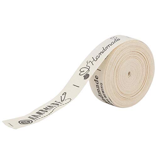 5 Yards Wolle Band, 1,5 cm Breite natürliche Baumwolle handgemachte Schriftarten Band Geschenk vorhanden Package Supply Kleidung Label für Handwerk Geschenkpapier Hochzeit Deko Backe(# 4) von HEEPDD