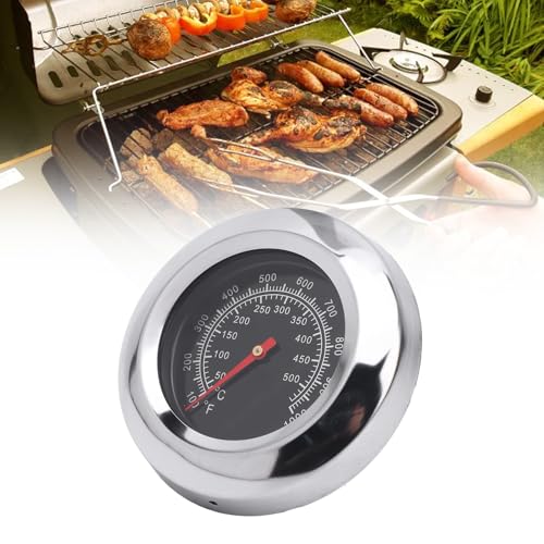 76 -mm -Zifferblatt BBQ Temperaturmesser Thermometer, Edelstahl, Küchenkochthermometer mit M10 -Schraubengewinde und Flügelmutter, Wärmeanzeige -100F Bis 1000f, für Rindfleisch, von HEEPDD