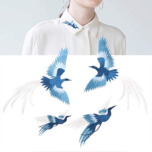 HEEPDD 4 stücke Vogel gestickt Patch, DIY vögel geformt Decor Sewing Tuch Aufkleber Clothing Patch Applikationen Handwerk zubehör für Cheongsam t-Shirt Cheongsam Jeans Hut Taschen von HEEPDD