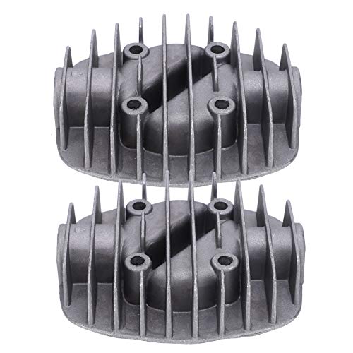 Cylinder Head, 2 Set Long Service Life Durable 42X42mm Pneumatic, Double Cylinder Head for Air Compressor Industrial Supplies Axes & MaulsGardening Tools von HEEPDD