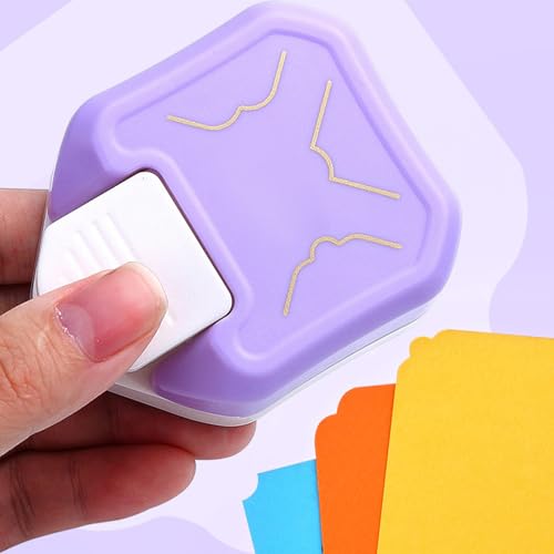 Eckschnitt, Spezielle Muster, Verstellbare Winkelpapier -Eckschneider, Kunststoff -Eckschneider, Mehrzweck Schaltschlag mit Kunststoff für Handwerks (PURPLE) von HEEPDD