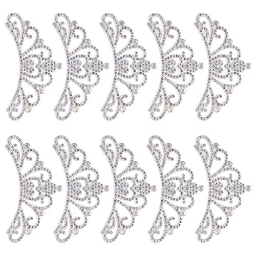 HEEPDD 10 Stück 3,3 X 1,8 Zoll Kronenförmiges Fabrik -Reparaturset, Schöne und Elegante Gestickte Pflaster für Jeanshemden Kleidung Hose. (8,3 * 4,5 cm weiße Krone) von HEEPDD