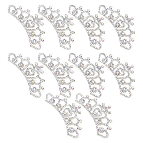HEEPDD 10 Stück 3,3 X 1,8 Zoll Kronenförmiges Fabrik -Reparaturset, Schöne und Elegante Gestickte Pflaster für Jeanshemden Kleidung Hose. (8,8 x 4,5 cm große weiße Blumenkrone) von HEEPDD