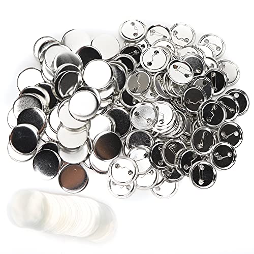 HEEPDD 100 Stück Blanko Pin Button, 44 Mm 1,7 Zoll Runde Button Button Teile Metall Button Pin Badge Kit für DIY Kunsthandwerk Geschenke Souvenirs von HEEPDD