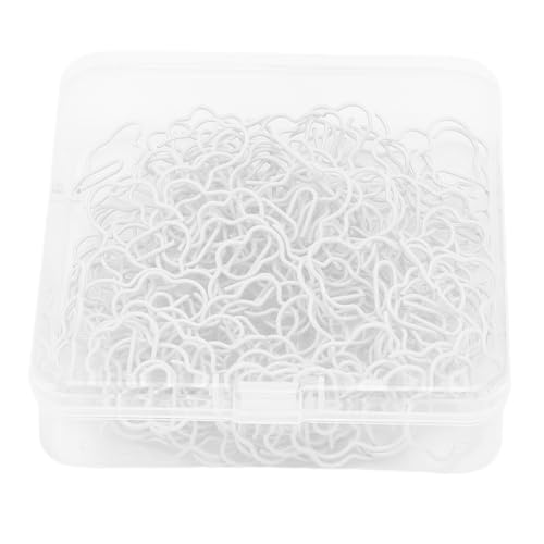 HEEPDD 100 Stück Büroklammern in Wolkenform, Notizklammern in Wolkenform, Lesezeichen in Wolkenform, Niedliche, Lustige Dekorative Planerklammern aus Eisen mit Transparenter Box für (WHITE) von HEEPDD