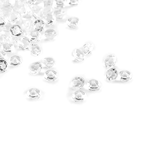 HEEPDD 1000 PCS Acrylperlen Acryl Runde Perlen Acryl Verschiedene Perlen für DIY -Schmuck, die Handwerksdekor mit Funkelnden Diamanteneffekten für Hochzeitsfeier -Wohnkultur Machen (Transparent) von HEEPDD