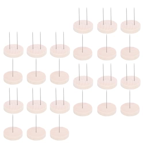 HEEPDD 12 Einzel- und 12 Doppelnadel-Puppenständer aus Holz, Halter-Set für Häkelpuppen, Stabile Stütze, Dekorative Präsentation, Basis aus Kiefernholz, 24-teilig von HEEPDD