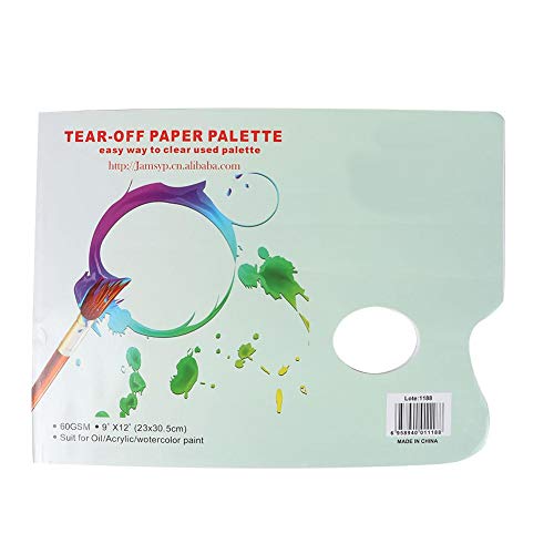 HEEPDD 35 Blatt Palettenpapier, A4 Abreißen Farbmischpalette Papierpalette Malblock Künstler Acrylfarbe Mischzubehör für die Aquarell-Öl-Gouache-Malerei von HEEPDD