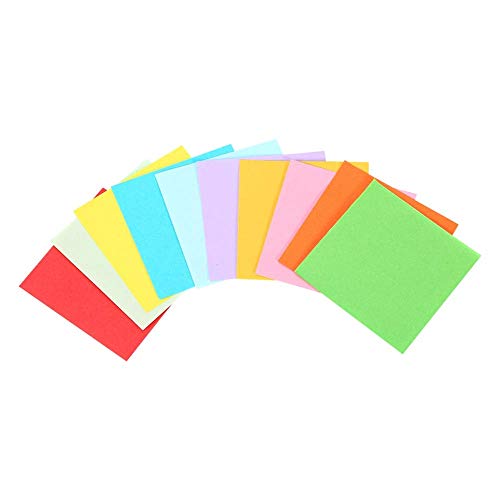 HEEPDD 520 stücke 10 Farben Origami Papier Quadrat Doppelseitiges Farbquadrat Einfach Falten Papier Origami Crane Craft Sheets 7x7 cm für AnfängerOrigami-Papier von HEEPDD