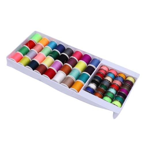 HEEPDD 60pcs Nähfadenkit, 32 Kunststoff 28 Metallspulen für Anfänger und Handwerker, Vielseitige Stickereien und Reparaturfäden für Kleidungsstücke HEEPDD 60pcs Nähfadenkit, 32 Kunststoff 28 Metallspulen für Anfänger und Handwerker, Vielseitige Stickereien und Reparaturfäden für Kleidungsstücke von HEEPDD