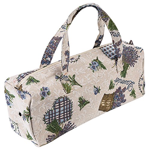 HEEPDD Stricknadeltasche, Aufbewahrungstasche für Stricken, Haushalt, Nähnadeln, Strickzubehör, Taschenorganizer, tragbar, Häkelnadeln, (Lila Blume) von HEEPDD