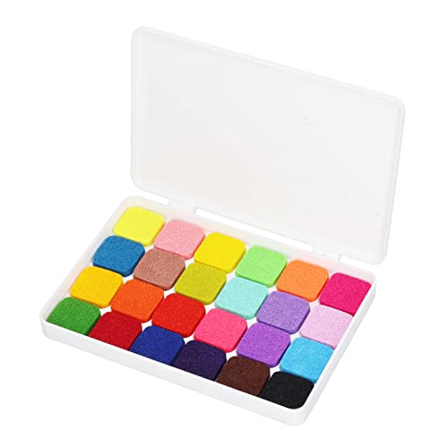 HEEPDD Finger-Farbkissen, 24 Farben, Finger-Stempelkissen, Weit Verbreitet, Einfache Aufbewahrung Zum Malen von HEEPDD