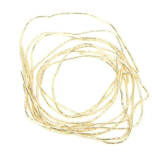 HEEPDD Französischer Metalldraht, Stickmaterial, rund, glatt, Kupfer, Handstickerei, feiner Metalldraht, für Stickerei, Perlen, Schmuckherstellung (Sandgold) von HEEPDD