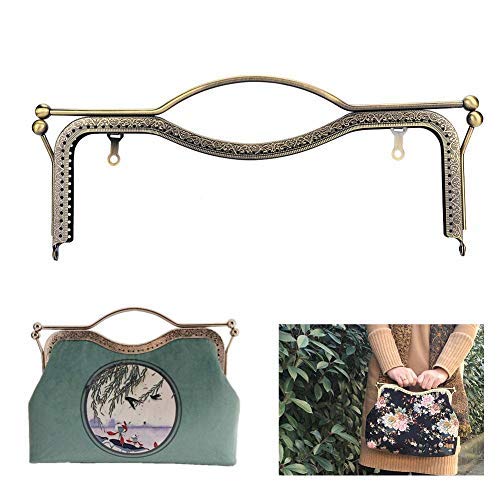 HEEPDD Handtasche Tasche Kuss Verschluss Schloss, Tasche Geldbörse Machen Metallbogen Rahmen Quadrat geprägte Metall Geldbörse Rahmen für DIY Griff Tasche Nähen Handwerk 30 x 12 cm HEEPDD Handtasche Tasche Kuss Verschluss Schloss, Tasche Geldbörse Machen Metallbogen Rahmen Quadrat geprägte Metall Geldbörse Rahmen für DIY Griff Tasche Nähen Handwerk 30 x 12 cm von HEEPDD