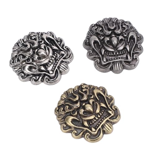 HEEPDD Metallknöpfe mit Drachenmuster, Kleidungsknöpfe aus Zinklegierung für Anzugjacken und Mäntel, 1,3 Zoll Große Vintage-Metallknöpfe Zum Basteln und Als Kleidungsstückersatz von HEEPDD