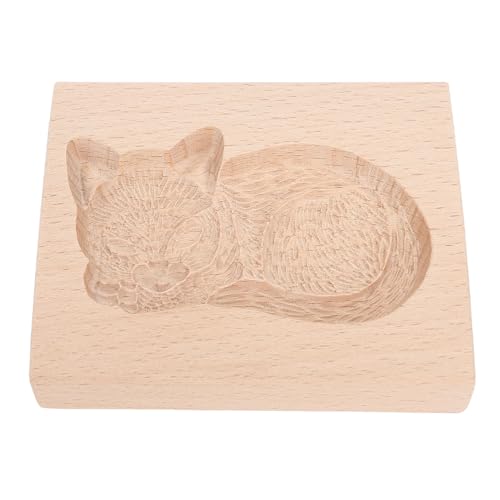 HEEPDD Nature Beechwood Construction Geschnitzte Holzkekse, DIY -Formen -Cookie -Stempel -Bäcker -Werkzeug, Benutzerfreundliches Design und Leicht zu Verwaltende, Lebensmittel -Safe von HEEPDD