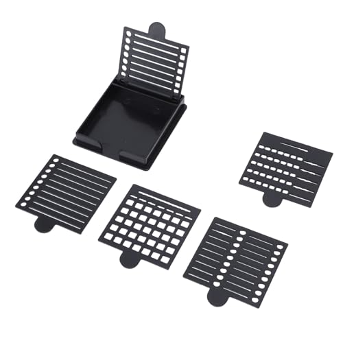 HEEPDD Note Holder, Selbststicknoten Note-Spender mit 5 Schablonen, die für die Büro-Heimschule Geeignet sind. (BLACK) von HEEPDD