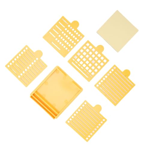 HEEPDD Note Holder, Selbststicknoten Note-Spender mit 5 Schablonen, die für die Büro-Heimschule Geeignet sind. (gelbe Farbe) von HEEPDD