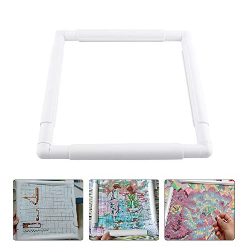 HEEPDD Quadratische Stickrahmen, Kunststoff Cross Stitch Hoop Nähen Hoop Stickerei Snap Frame Hoop für Stickerei Cross Stitch Quilting Needlepoint Tool(27.9×27.9cm) von HEEPDD