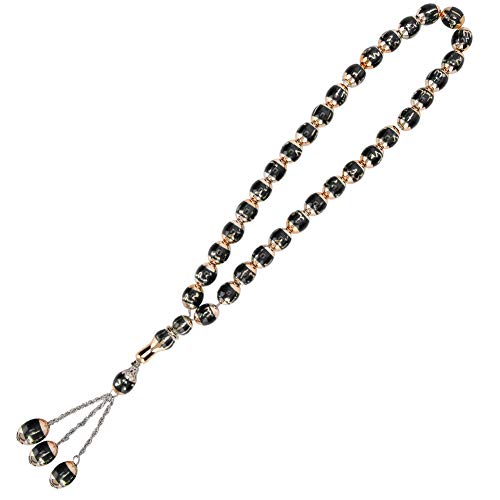 HEEPDD Religious Supply Worship Supplies Muslim Rosary Worship Supplies Accessory 7 Colors Optional, Islamic Tasbih Prayer Beads Fuse and Beadscraftbead Muslim Prayer Beads Muslim (Schwarz) von HEEPDD