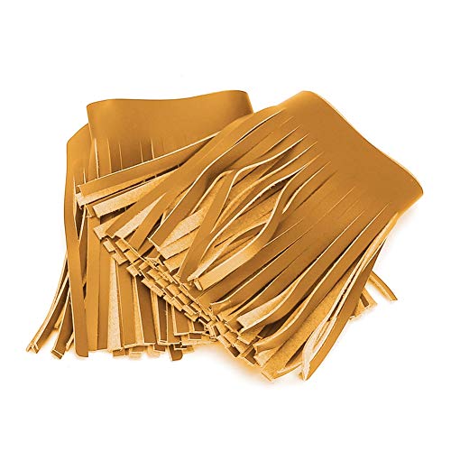 HEEPDD Retro Künstliche Leder -Fringe -Satteltaschen Flohboard Handwerk für Universelle Pedale und Satteltaschen, Pack von 2 (Gelb Artikel Nr. 3-2-74) von HEEPDD