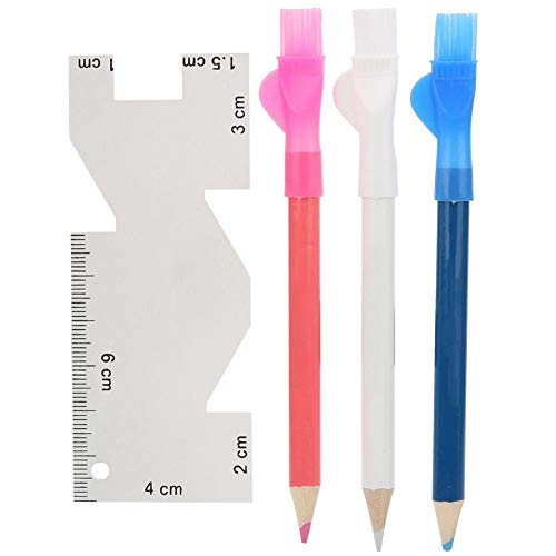 HEEPDD Sewing Tool Kit, Metalllineal Manueller Caliper Tailor Chalks Pen mit Pinsel zum Messen von Markierungen Nähen Quilten von HEEPDD
