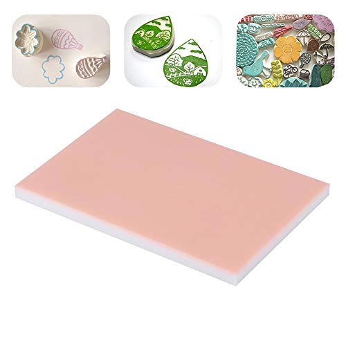 Stempel-Schnitzblöcke, weiches einfaches schnitzen schnitzen Block-Drucken-Schnitzblock für die DIY Stempel, die Liebhaberei-Fertigkeiten für Anfänger und Fachmann bilden(Rosa weiß) von HEEPDD